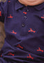 Boys Navy Polo Romper